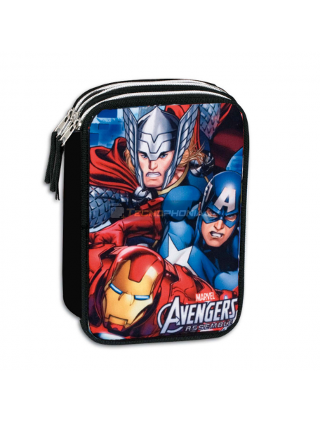 Estuche Vengadores Avengers Marvel Twister triple cremallera