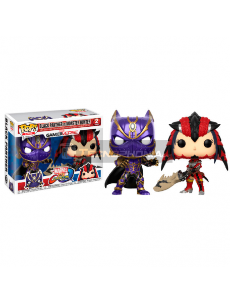 Set de figuras Funko POP Black Panther vs Monster Hunter