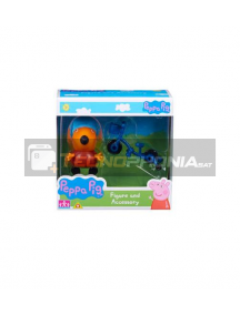 Figura Peppa Pig - Freddy Fox bicicleta