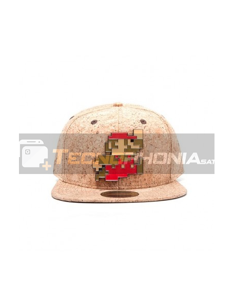 Gorra adulto efecto corcho Nintendo - Mario Bros Pixel logo