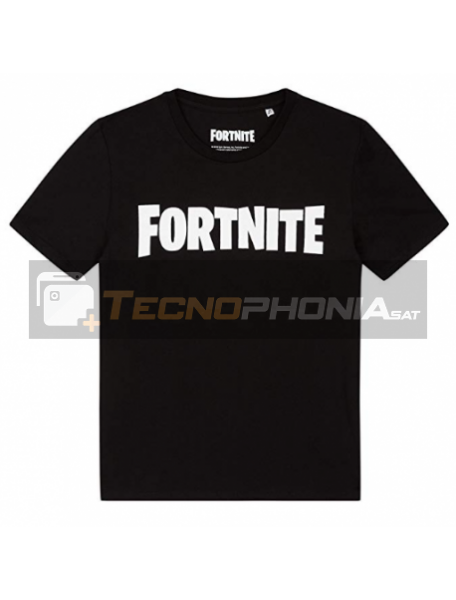 Camiseta infantil Fortnite Logo negra 16 años 176cm 