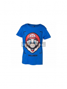 Camiseta Super Mario niño talla 7 años 122cm - 8 años 128cm azul