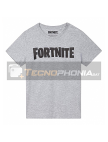 Camiseta Fortnite Talla M Logo gris