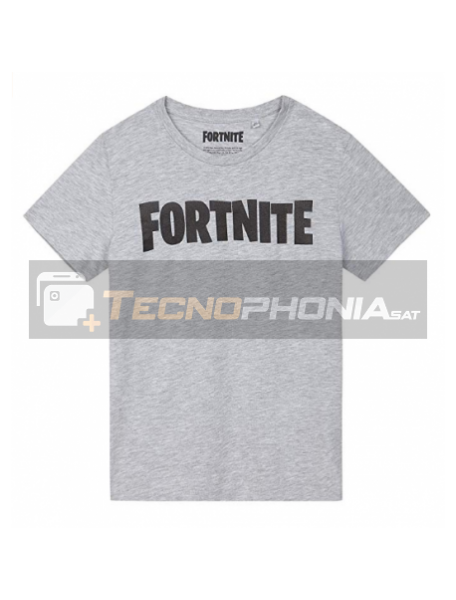 Camiseta Fortnite Talla L Logo gris