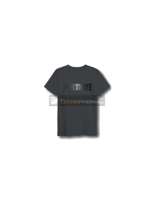 Camiseta Fortnite logo degradado negra Talla S