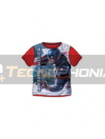 Camiseta niño Capitán América roja Talla 8