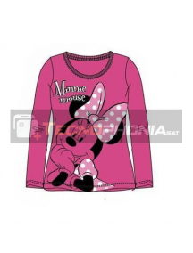 Camiseta manga larga niña Minnie Mouse rosa Talla 8