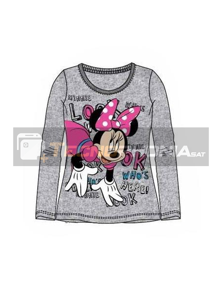 Camiseta manga larga niña Minnie Mouse gris Talla 8