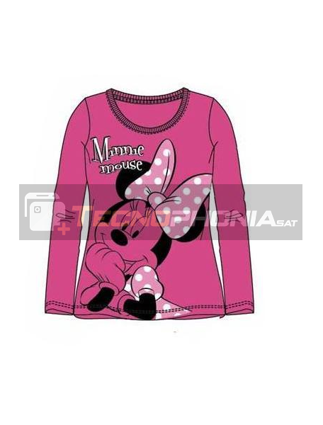 Camiseta manga larga niña Minnie Mouse rosa Talla 6