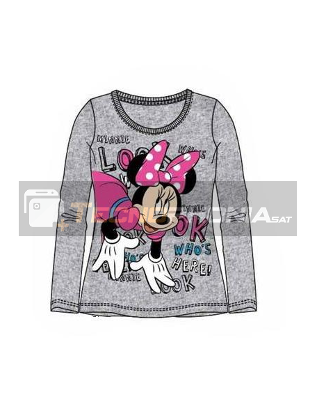 Camiseta manga larga niña Minnie Mouse gris Talla 4