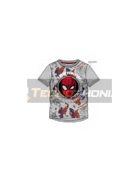 Camiseta niño manga corta Spider-man - cara gris 10 años 140cm