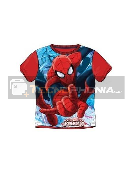 Camiseta niño manga corta Spider-man roja 8 años