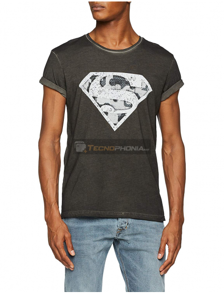 Camiseta adulto manga corta Superman azulada Talla L