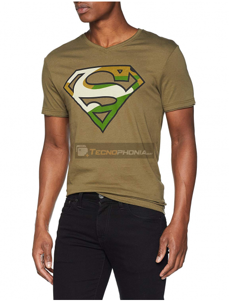 Camiseta adulto manga corta Superman verde Talla XL