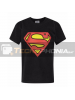 Camiseta adulto manga corta Superman negra Talla XXL