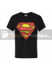 Camiseta adulto manga corta Superman negra Talla L