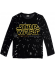 Camiseta niño manga larga Star Wars logo bordado negra RH1149 4 años