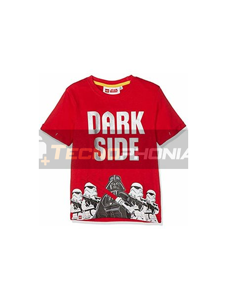 Camiseta niño manga corta Lego Star Wars - Dark side roja 6 años