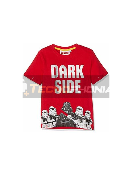 Camiseta niño manga corta Lego Star Wars - Dark side roja 10 años
