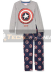 Pijama manga larga niño Capitán América gris - azul 8 años 128cm
