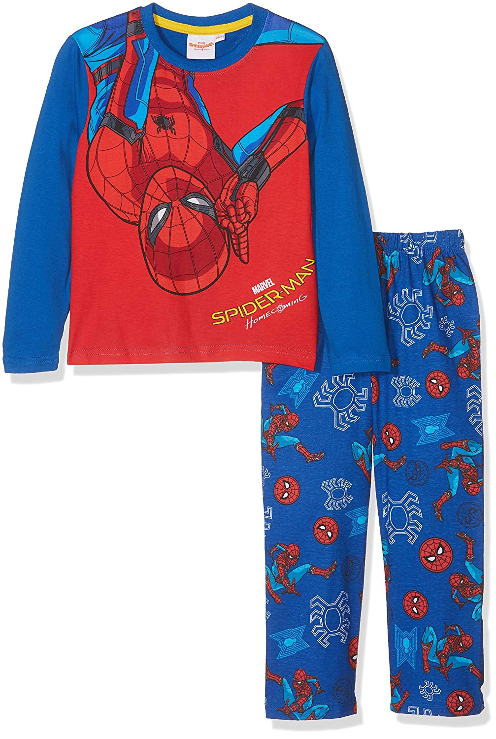 unir Espinoso Agricultura Pijama manga larga niño Spider-man azul estampado años 8 128cm