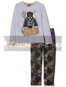 Pijama manga larga niño Star Wars - Drath Vader gris estampado 6 años 116cm