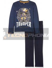 Pijama manga larga niño Star Wars - Trooper 10 años 140cm