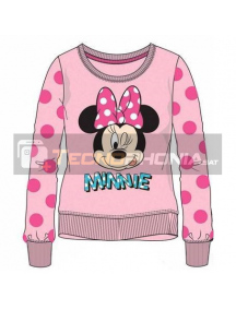 Sudadera Minnie Mouse rosa lunares 2 años