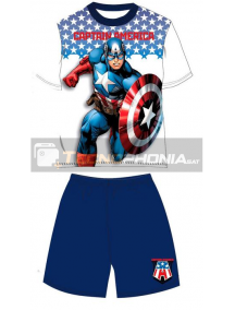Pijama niño verano Marvel Los Vengadores - Avengers - Capitán América azul 14 años 164cm