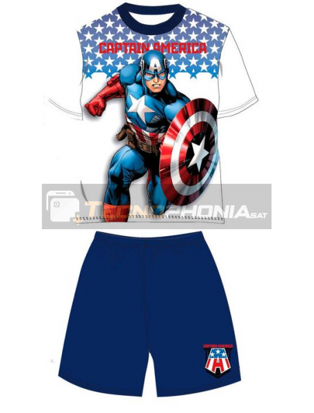 Pijama niño verano Los Vengadores - Avengers - Capitán América azul 14 años 164cm