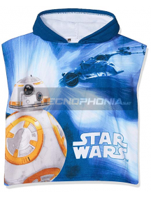Poncho con capucha Stars Wars - BB-8 azul
