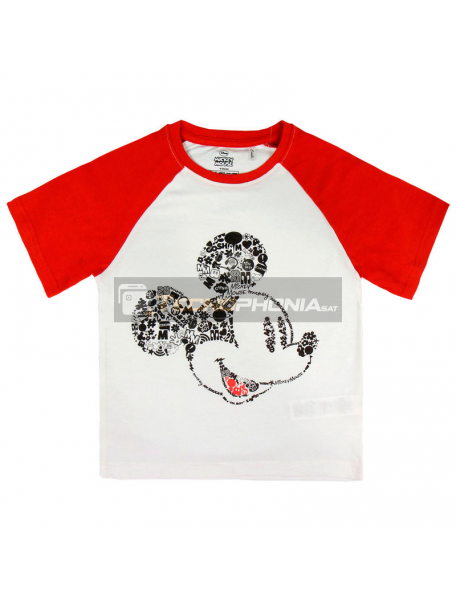 Camiseta Mickey Disney premium roja - blanca 6 años