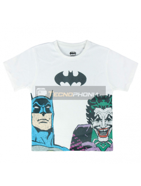 Camiseta niño manga corta Batman - Joker DC Comics premium blanca 6 años