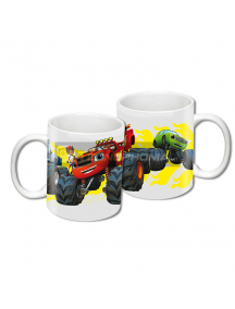 Taza cerámica 300ML Blaze y los Monster Machines blanca