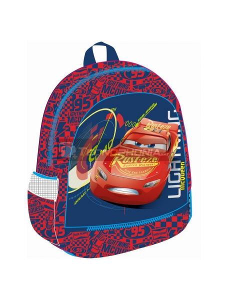 Mochila Cars Disney 4 cremalleras 41x34x18,5cm.