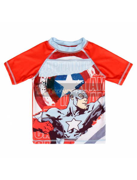 Camiseta niño lycra baño Marvel Los Vengadores Avengers - Capitán América Talla 3