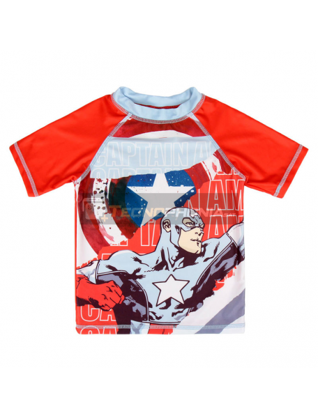 Camiseta niño lycra baño Marvel Los Vengadores Avengers - Capitán América Talla 4