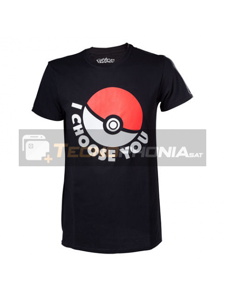 Camiseta manga corta Pokemon Pokeball negra Talla S