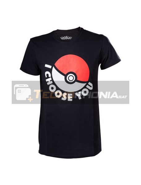 Camiseta manga corta Pokemon Pokeball negra Talla L