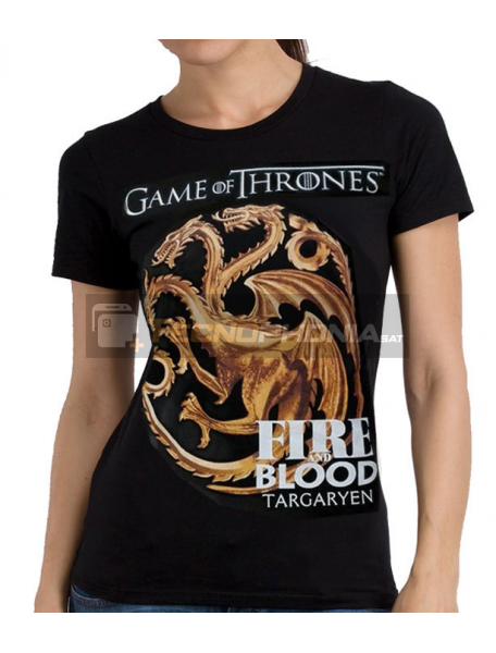 Camiseta adulto chica Juego De Tronos 'Targaryen' Talla XL