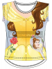 Camiseta algodon full print de Princesas - Bella y la Bestia Talla 6