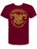 Camiseta adulto manga corta Harry Potter - Hogwarts burdeos Talla XXL