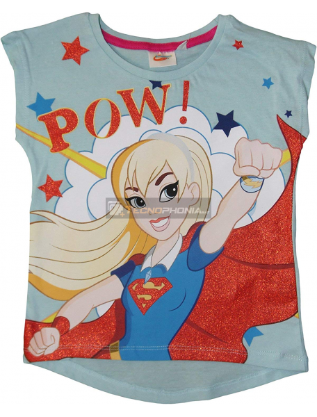 Camiseta niña manga corta Super Hero Girls - Supergirl Pow 6 años