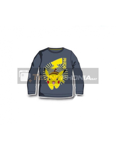 Camiseta infantil manga larga Pokemon - Pikachu 12 años