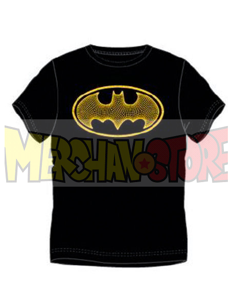 Camiseta adulto manga corta Batman - Logo negra - amarilla Talla M