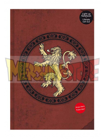 Libreta Premium con luz Juego de Tronos - Lannister