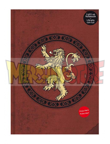 Libreta Premium con luz Juego de Tronos - Lannister