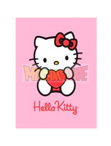 Manta polar Hello Kitty corazón