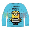 Camiseta niño manga larga Minions - I didn't do it celeste 4 años 104cm