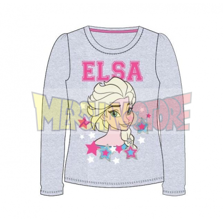 Camiseta manga larga niña Frozen - Elsa gris 8 años 128cm